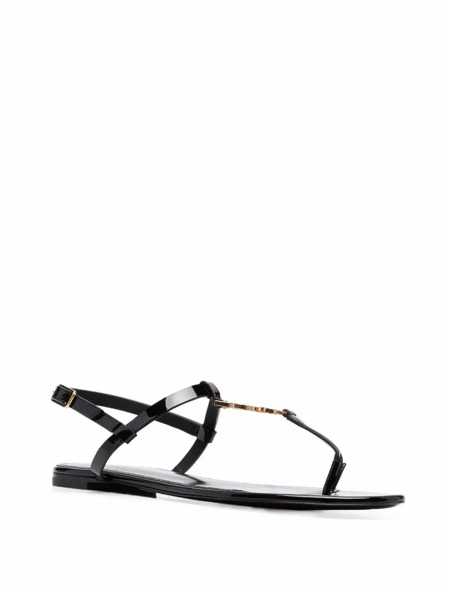 Cassandra designer logo sandals