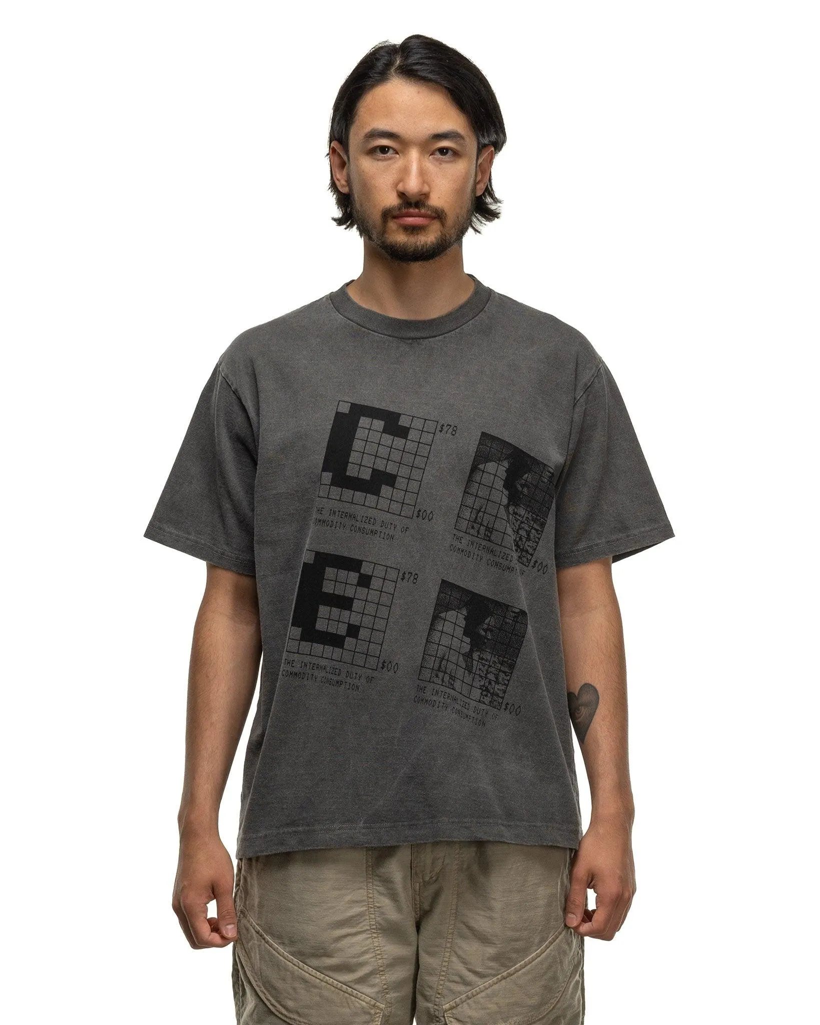 Charcoal Overdye T-shirt with Internalized Duty.