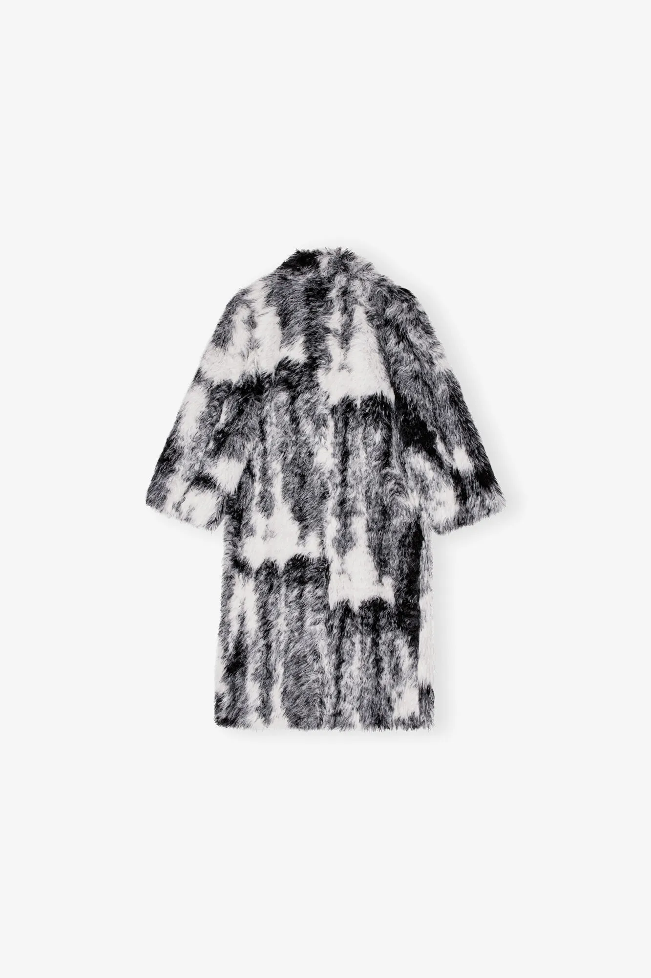 Chic Black & White Faux Fur Coat