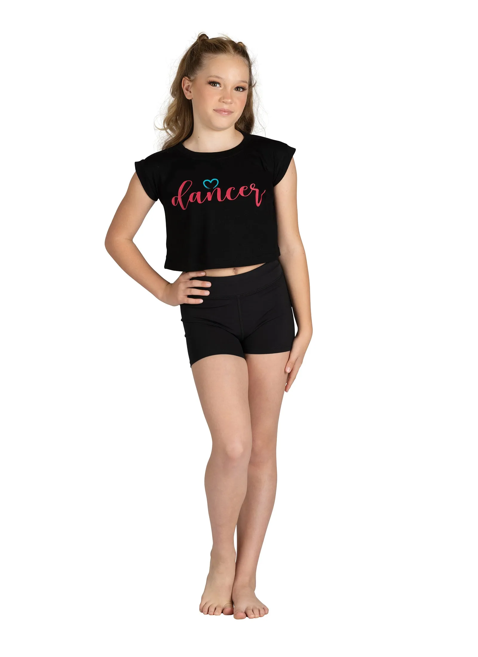 Children's Black Heart Dance Script Tee