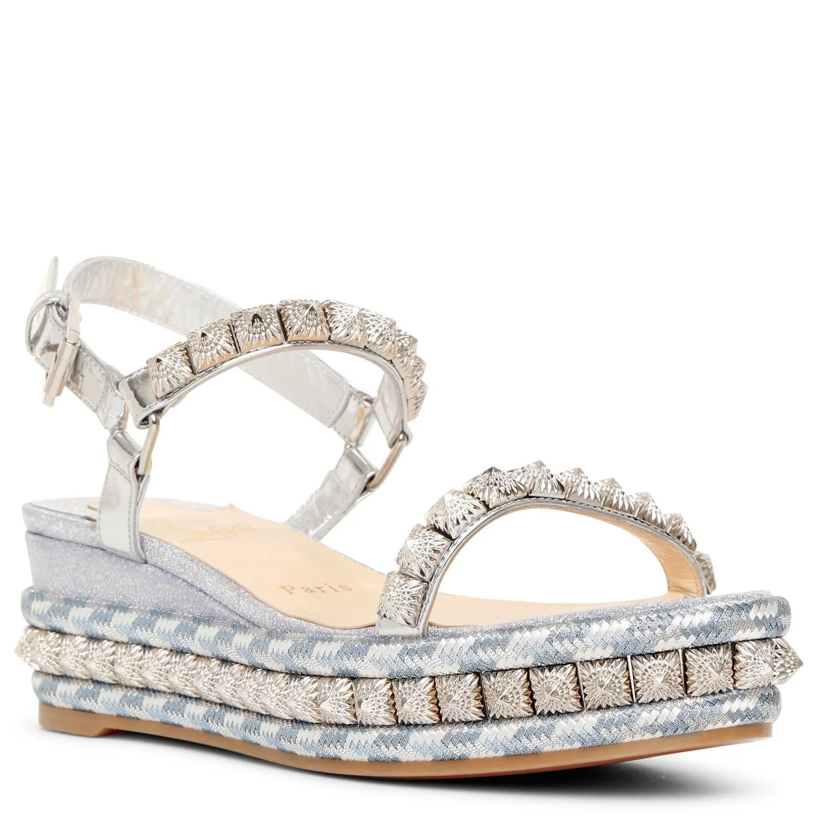 Christian Louboutin Glitter Flatform Sandals Pira Ryad 60