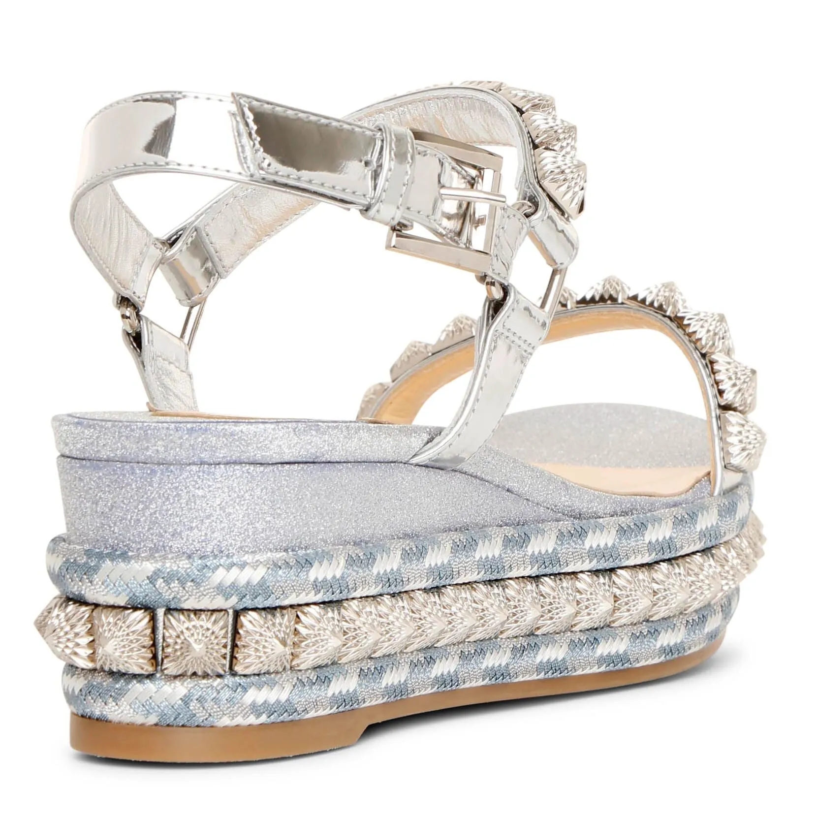 Christian Louboutin Glitter Flatform Sandals Pira Ryad 60