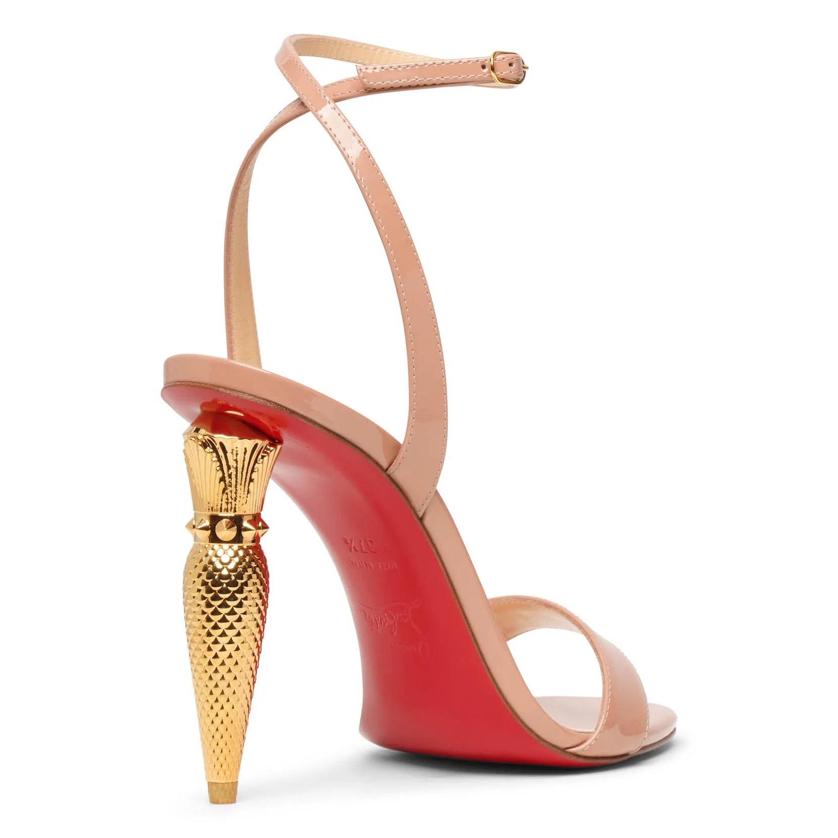 Christian Louboutin Lipqueen 100 Patent Nude Sandals