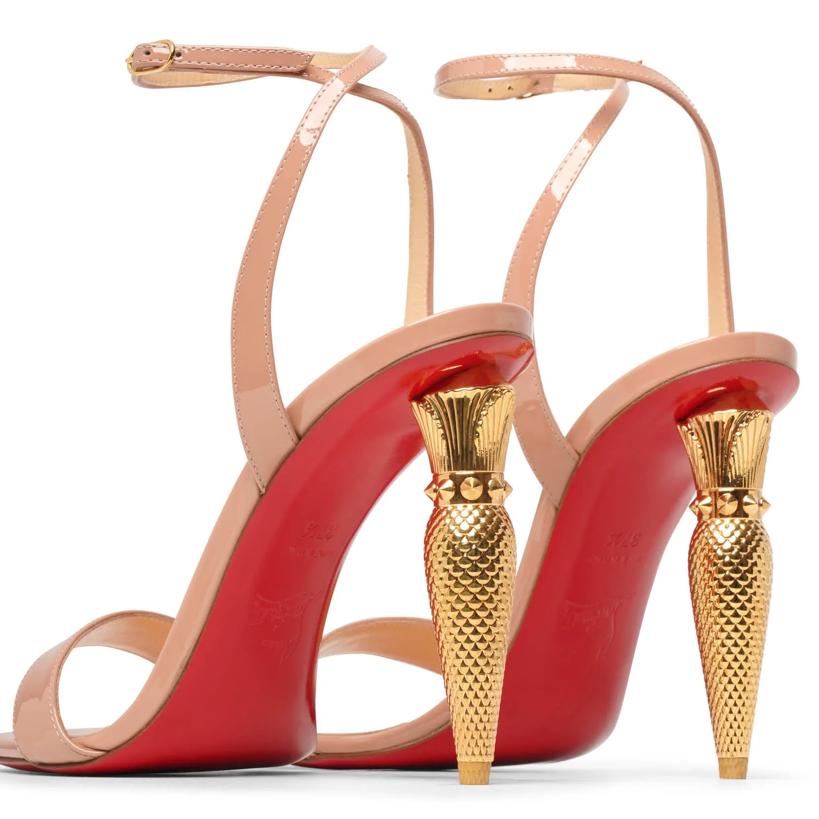 Christian Louboutin Lipqueen 100 Patent Nude Sandals