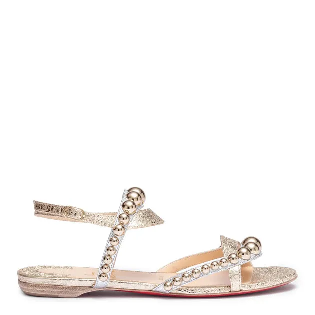 Christian Louboutin Vintage Platinum Flat Sandals