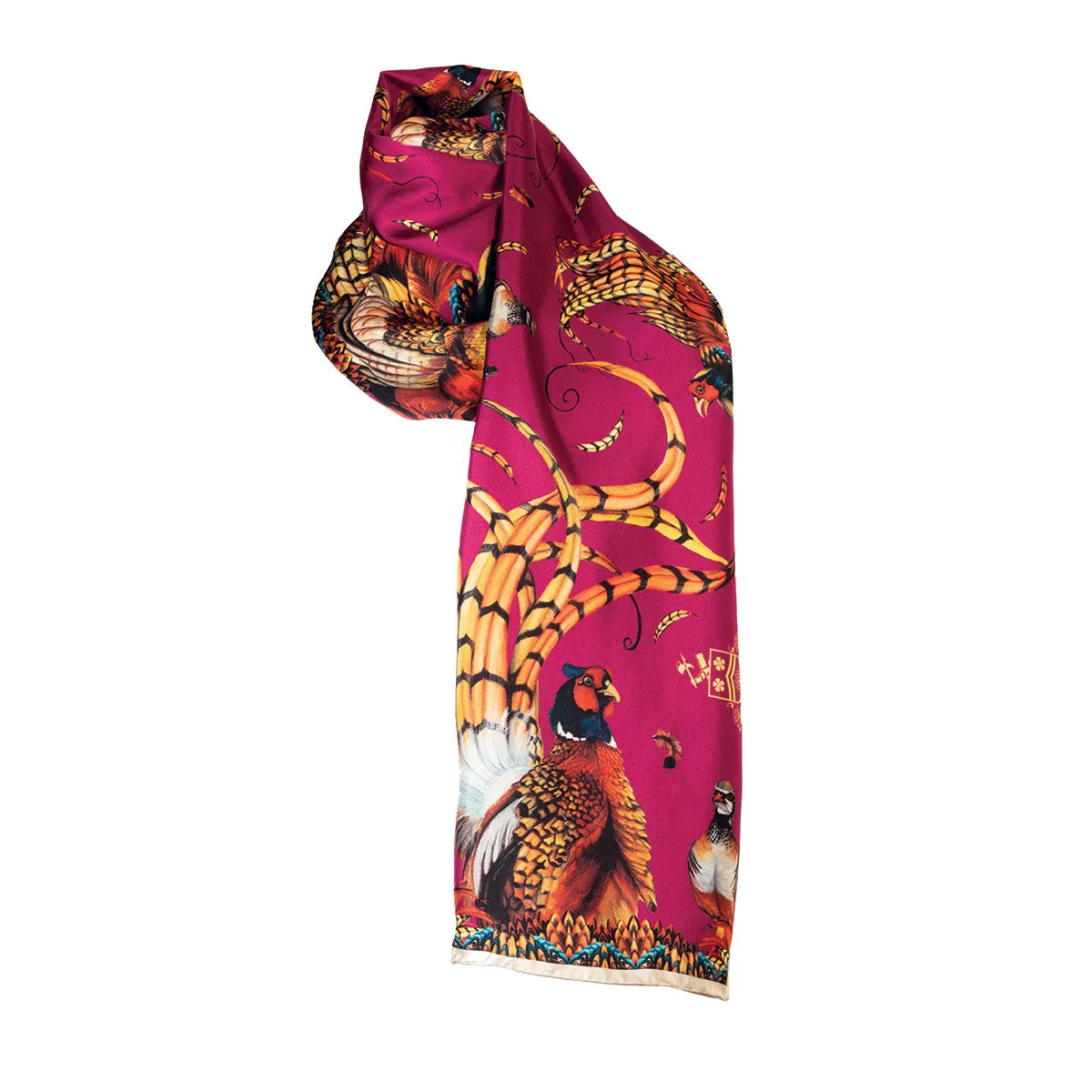 Clare Haggas Silk Scarf - Heads or Tails