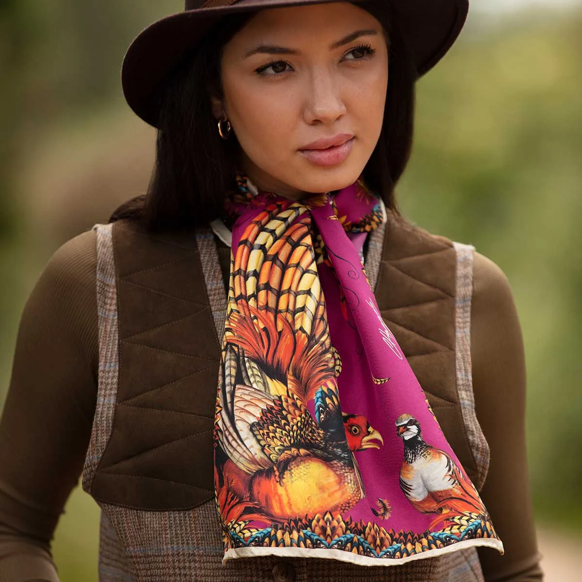 Clare Haggas Silk Scarf - Heads or Tails