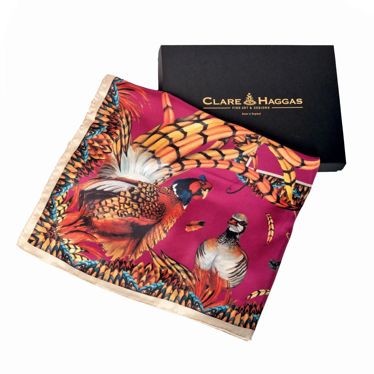 Clare Haggas Silk Scarf - Heads or Tails