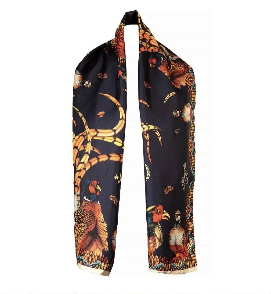 Clare Haggas Silk Scarf - Heads or Tails