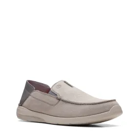 Clarks Men's Gorwin Step - Pale Grey Nubuck