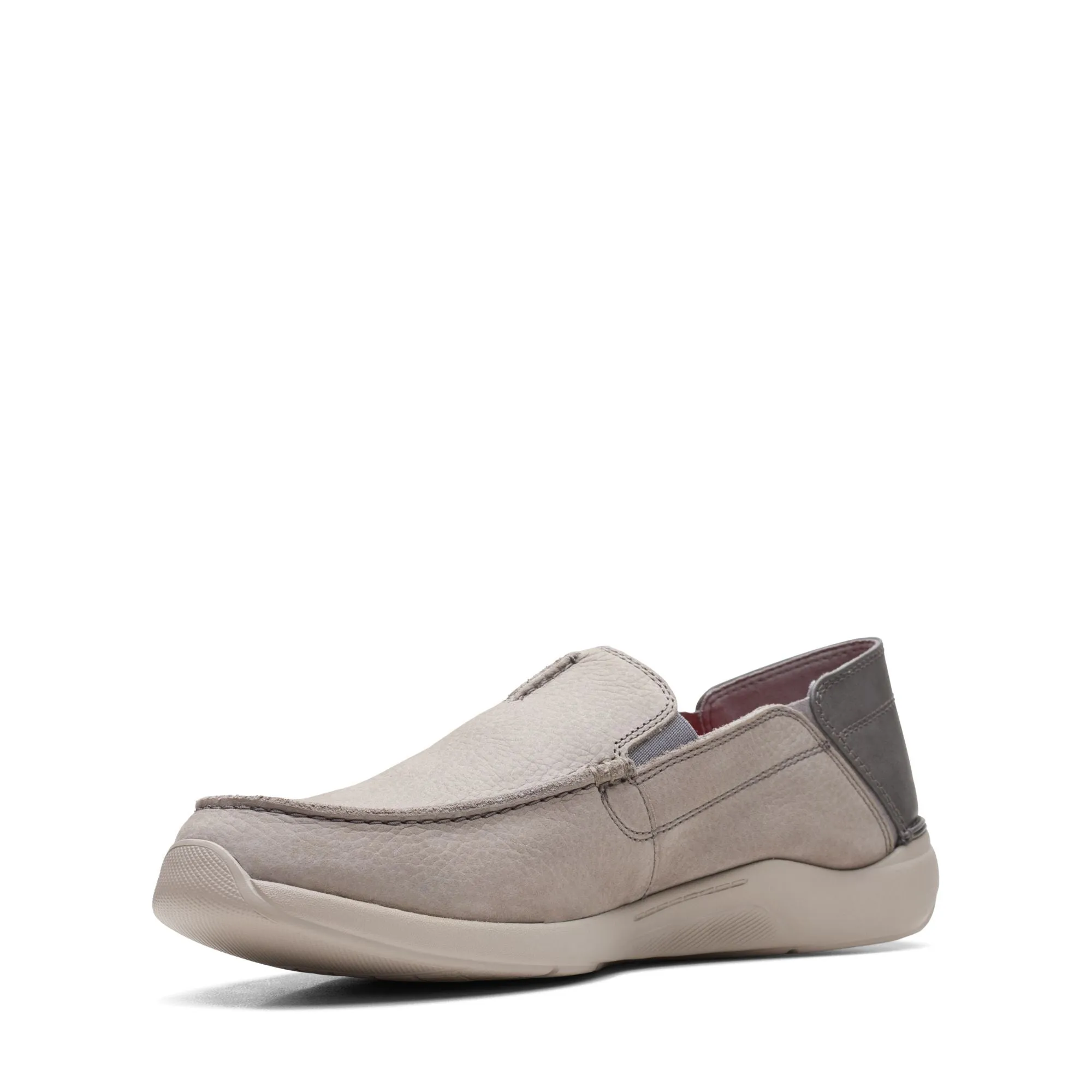 Clarks Men's Gorwin Step - Pale Grey Nubuck