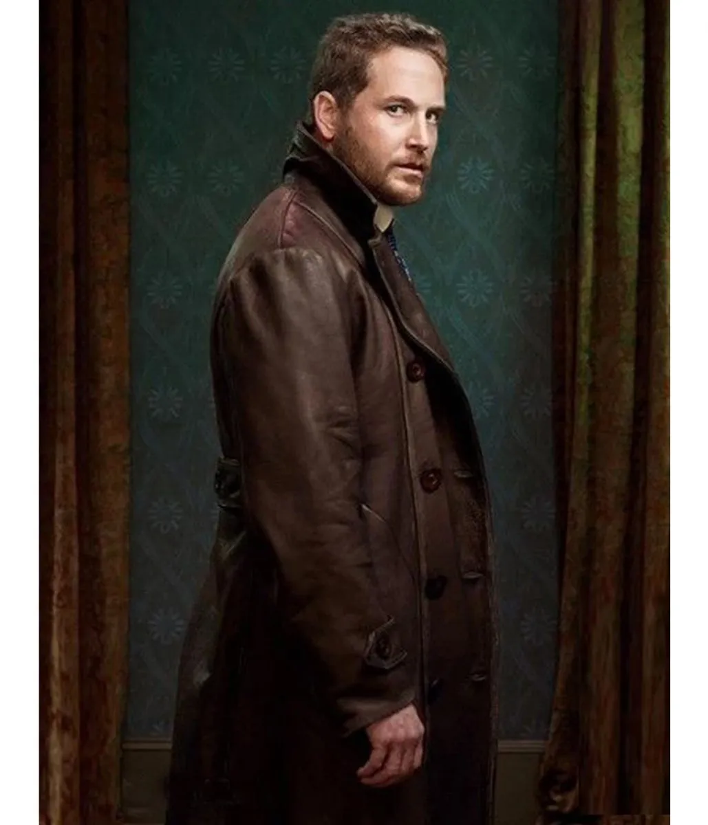 Cole Hauser Yellowstone Double Breasted Leather Coat