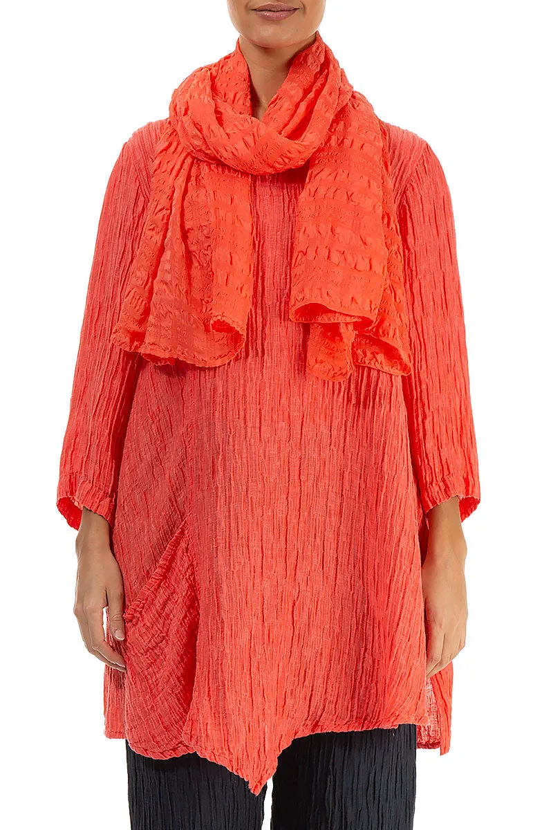 Coral Silk Scarf Light 
