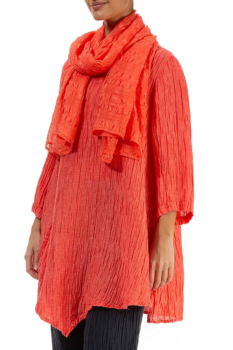 Coral Silk Scarf Light 
