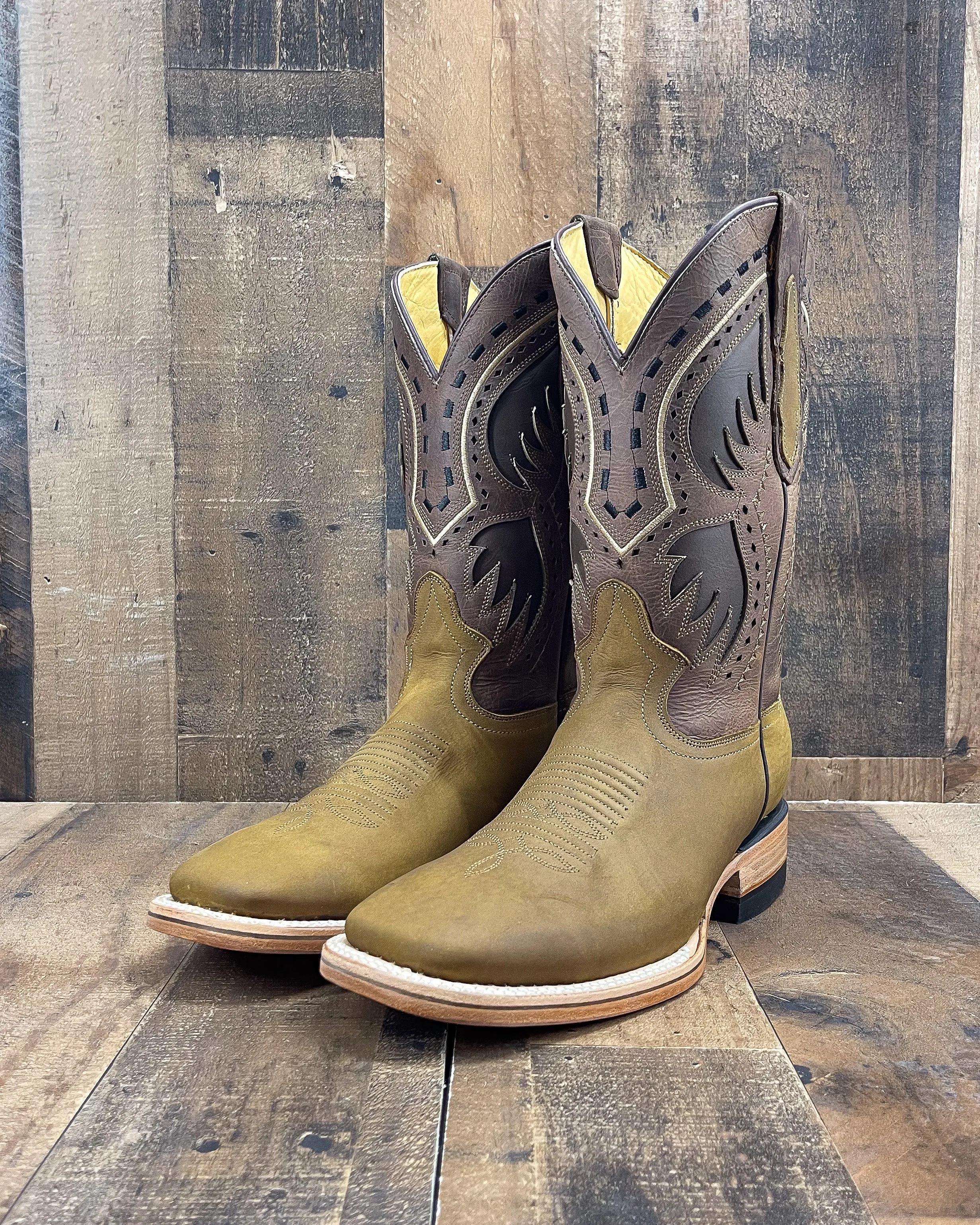 Crazy Papaya Men's Square Toe Cowboy Boots