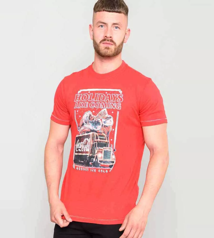 D555 Men's Coca Cola Truck Christmas T-shirt Officially Licensed Product (DALTON)