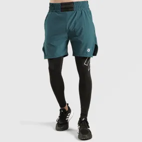 Dark Teal Ray Shorts