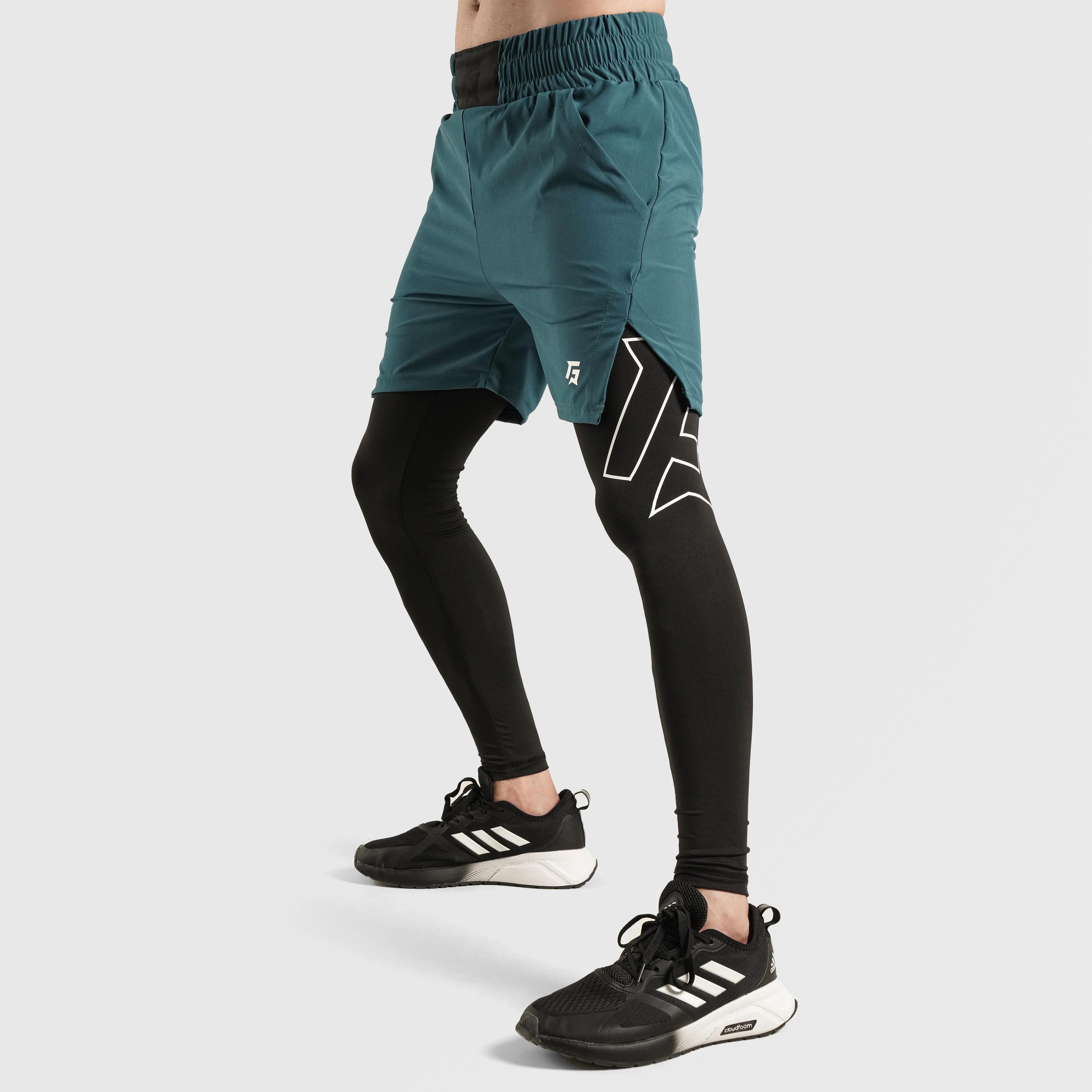 Dark Teal Ray Shorts