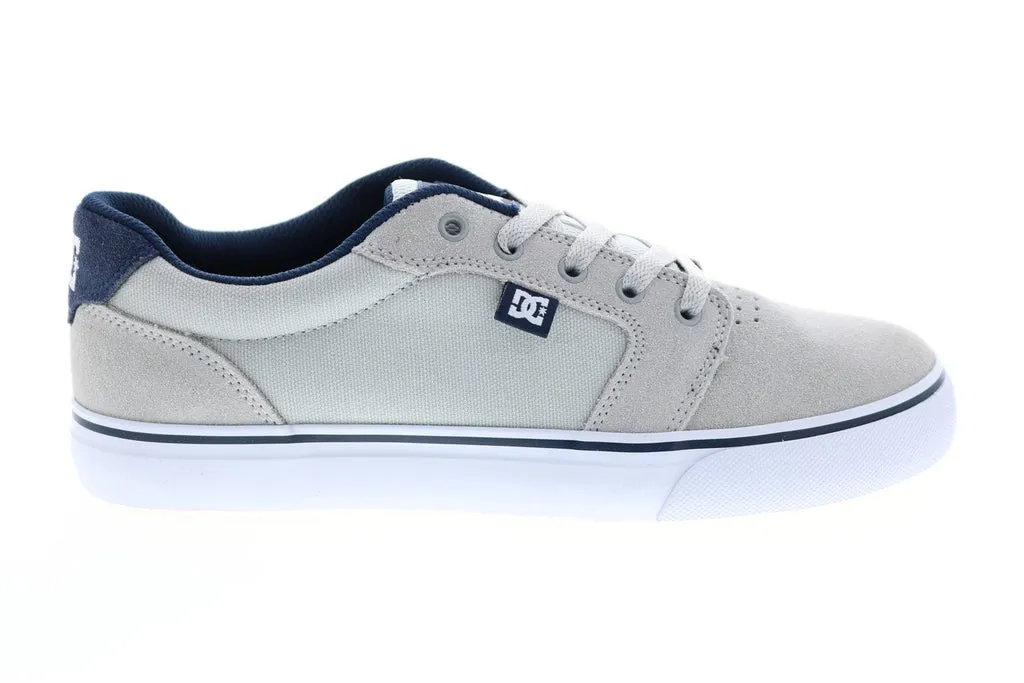 DC Anvil Men's Gray Suede Skate Sneakers