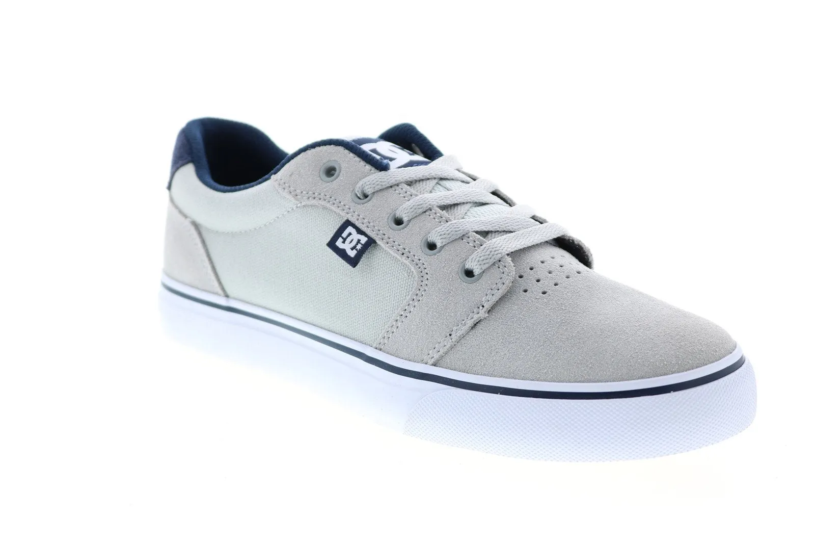 DC Anvil Men's Gray Suede Skate Sneakers