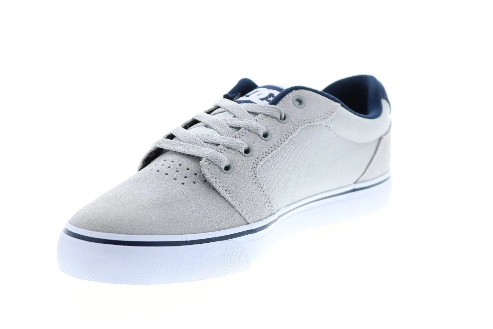 DC Anvil Men's Gray Suede Skate Sneakers