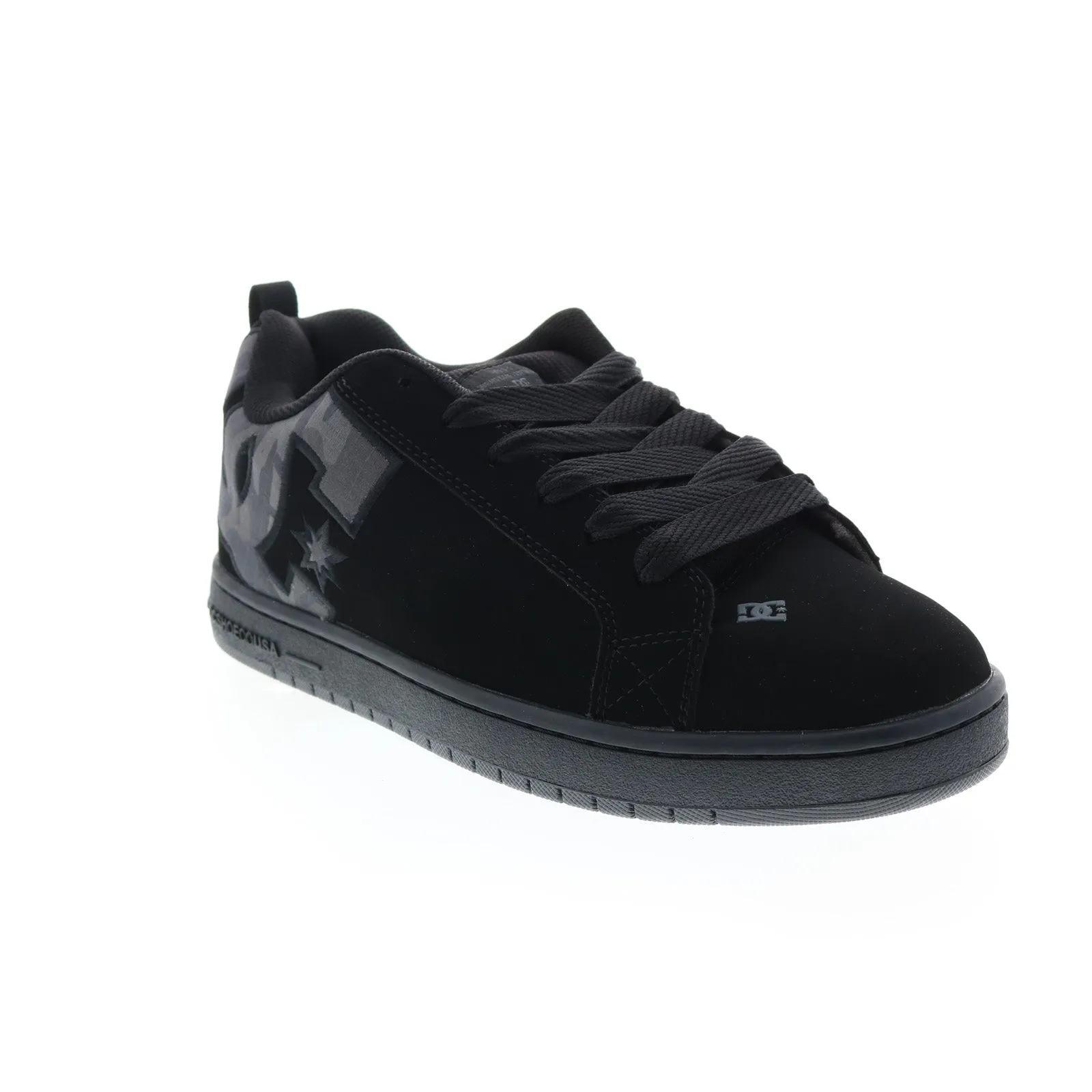 DC Court Graffik Black Nubuck Skate Sneakers for Men