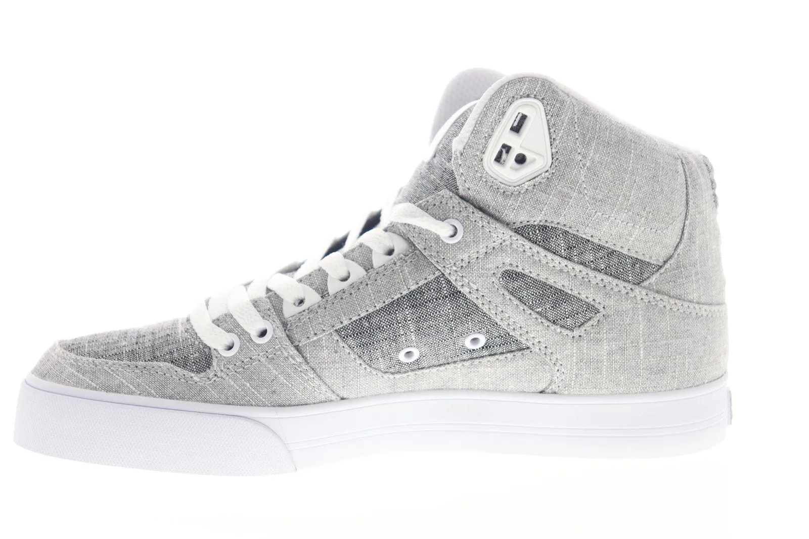 DC Men's Gray High Top Skate Sneakers - ADYS400046 