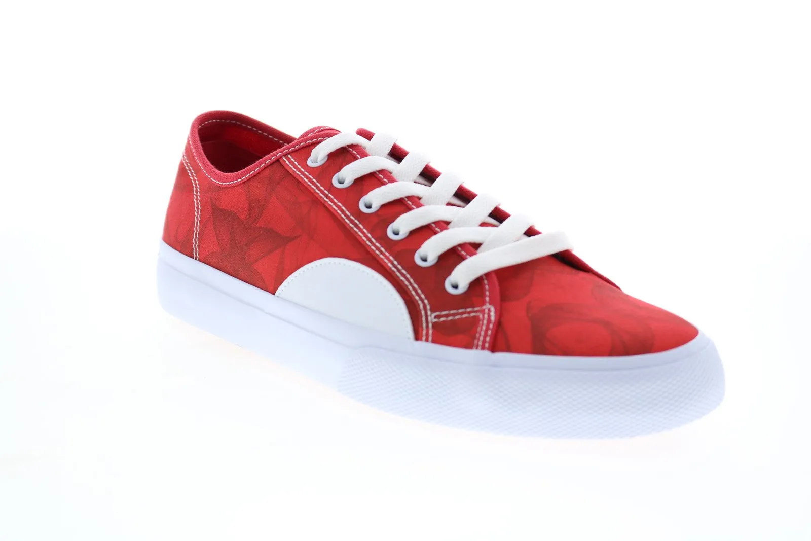 DC Men's Red Canvas Skate Sneakers - ADYS300629