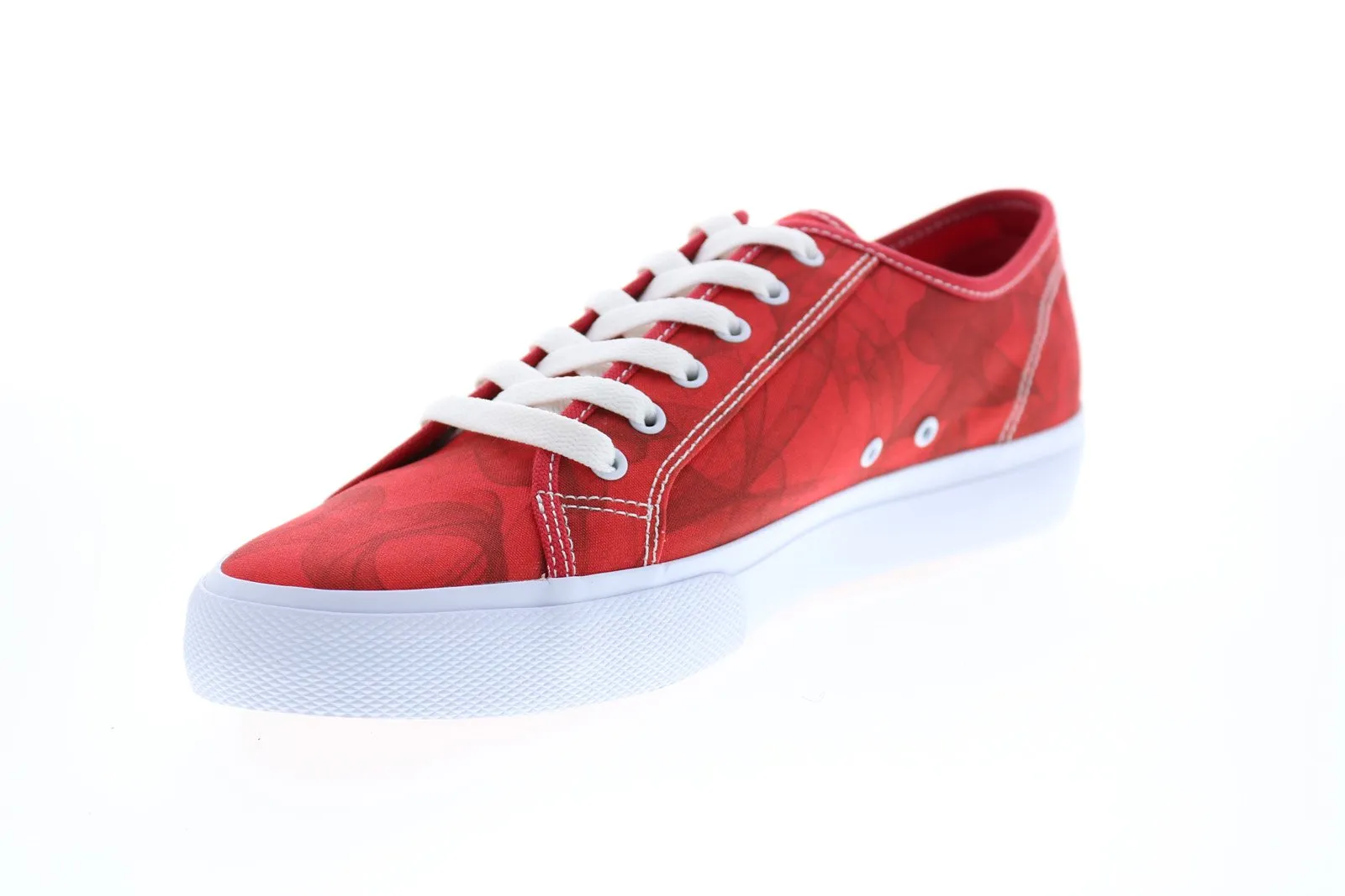 DC Men's Red Canvas Skate Sneakers - ADYS300629