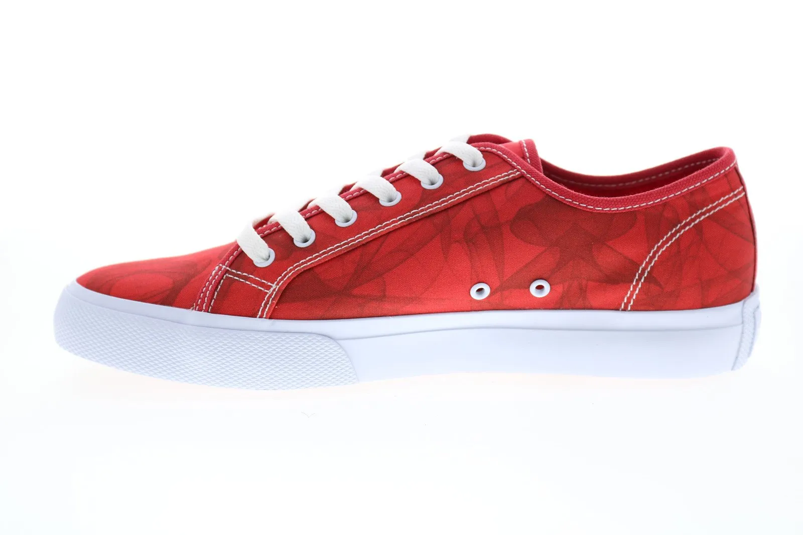 DC Men's Red Canvas Skate Sneakers - ADYS300629