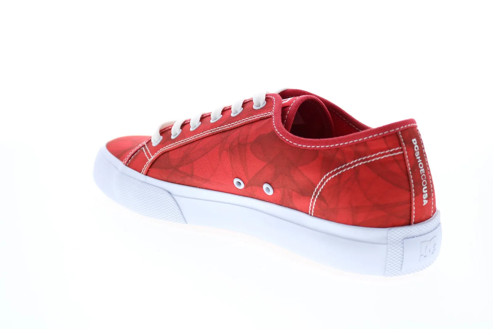 DC Men's Red Canvas Skate Sneakers - ADYS300629