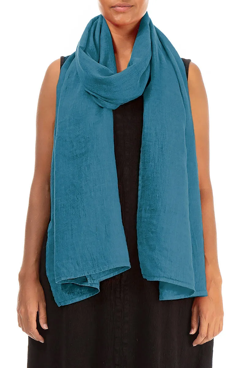 Soft Denim Gauze Linen Scarf