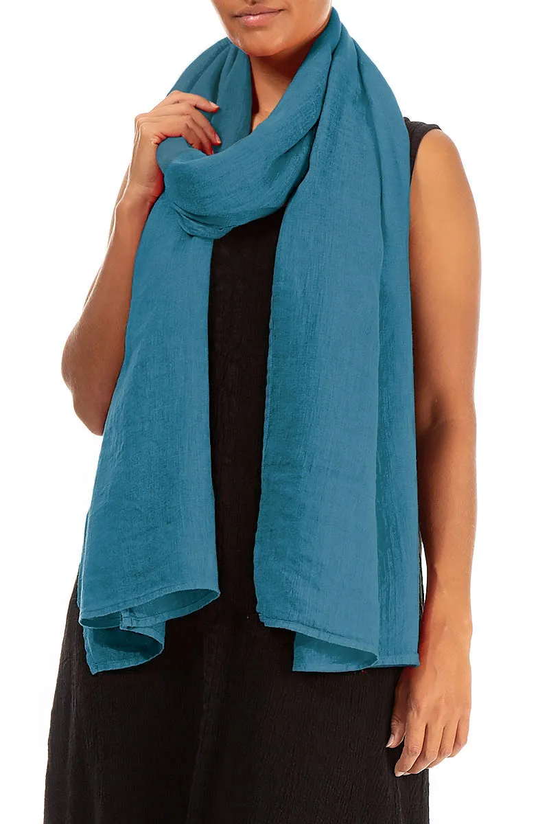 Soft Denim Gauze Linen Scarf