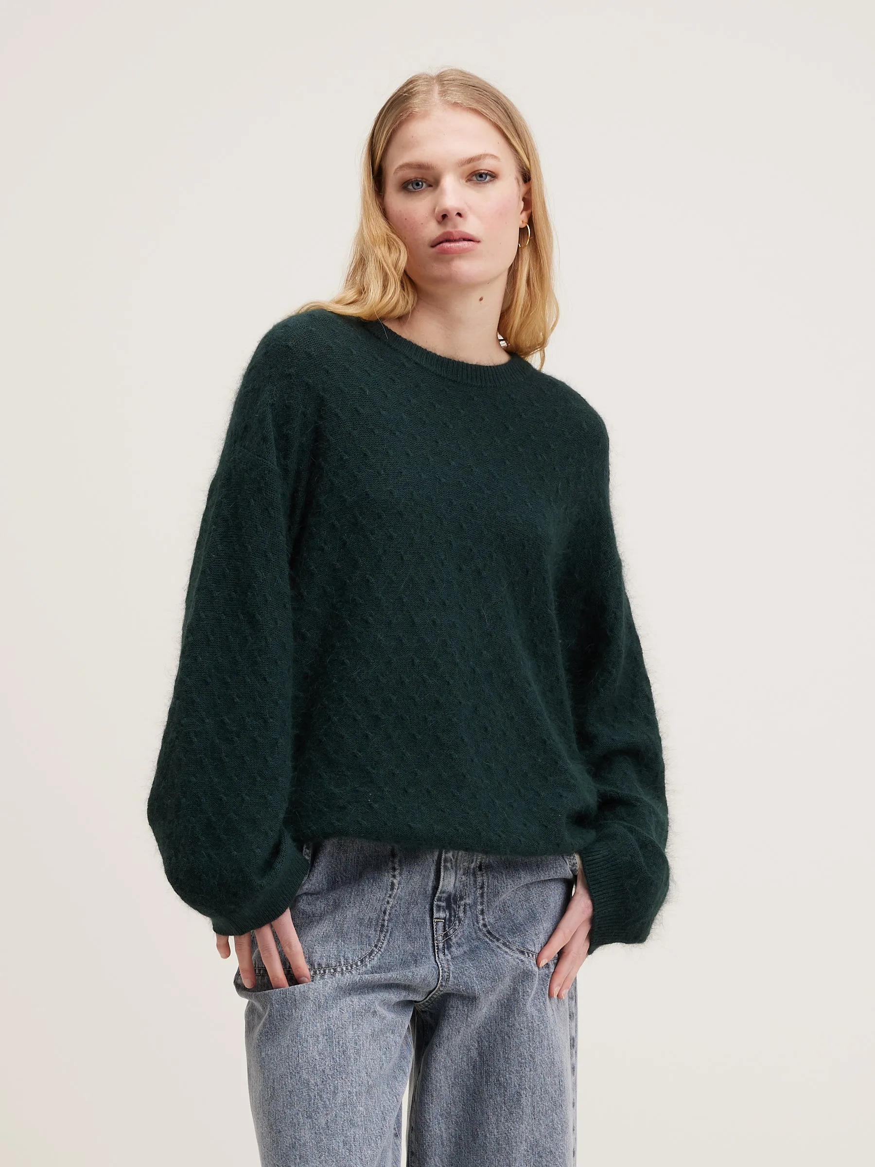 DIONIE Bottle Green Sweater - Size 242 Women's Sweater