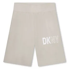 Dkny Beige Logo Shorts