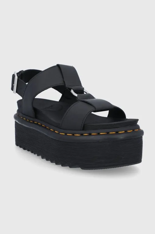 Dr. Martens Black Leather Francis Women's Sandals