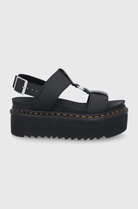 Dr. Martens Black Leather Francis Women's Sandals