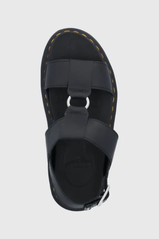 Dr. Martens Black Leather Francis Women's Sandals