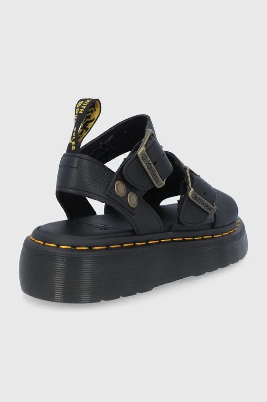 Dr. Martens Black Leather Gryphon Quad Women's Sandals