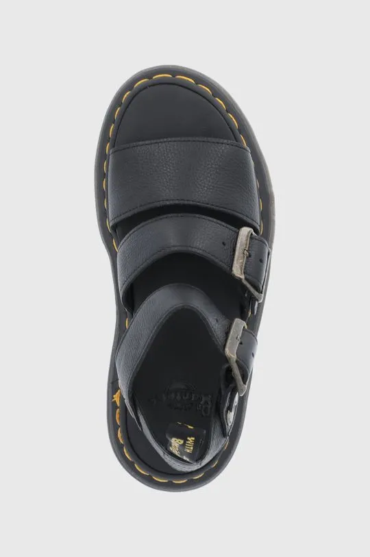 Dr. Martens Black Leather Gryphon Quad Women's Sandals