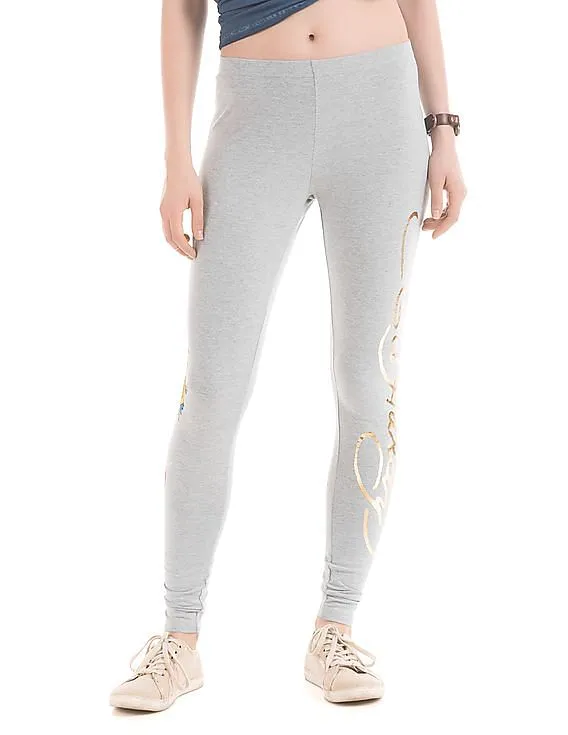 Women's Melange Leggings by EdHardy with Prints