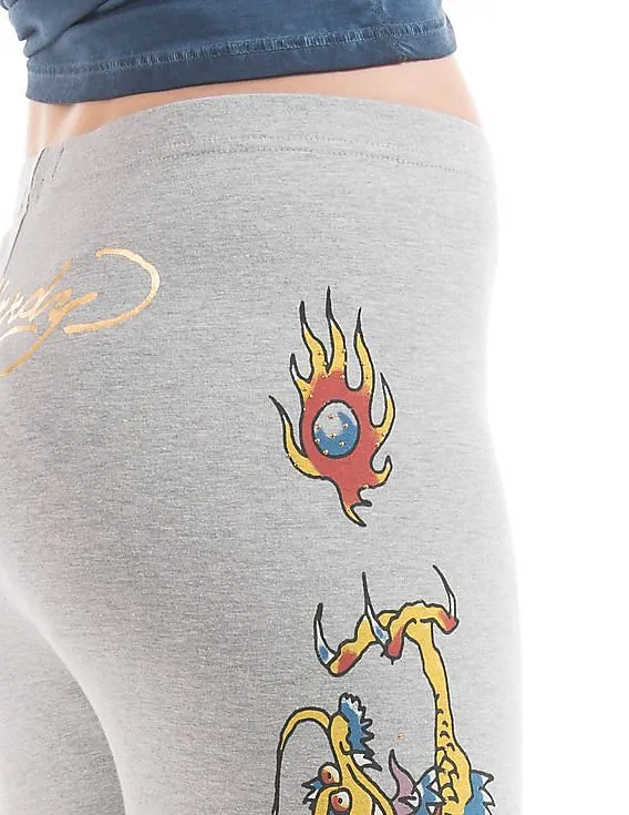 Women's Melange Leggings by EdHardy with Prints