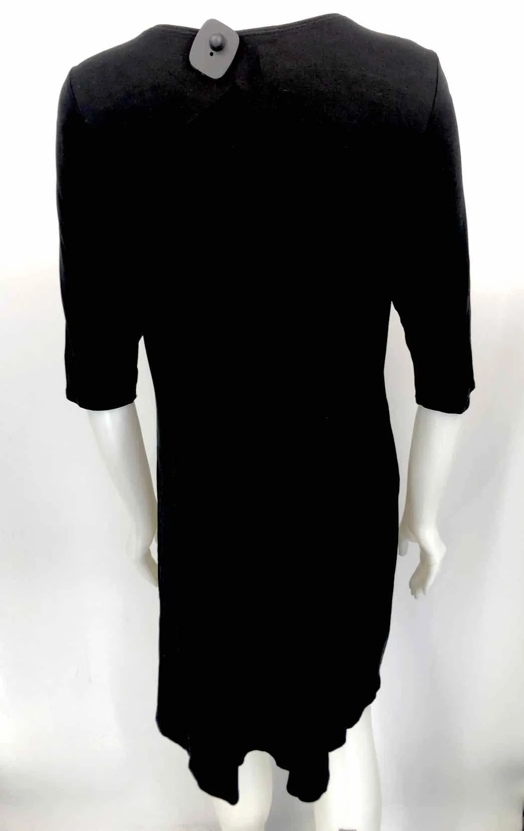 Black Silk Short Sleeves Tunic Size X-LARGE Dress by EILEEN FISHER