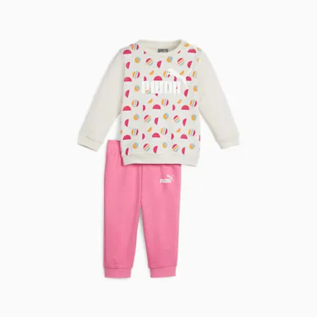 ESS+ SUMMER CAMP Jogger Set for Infants and Toddlers in Sugared Almond by PUMA