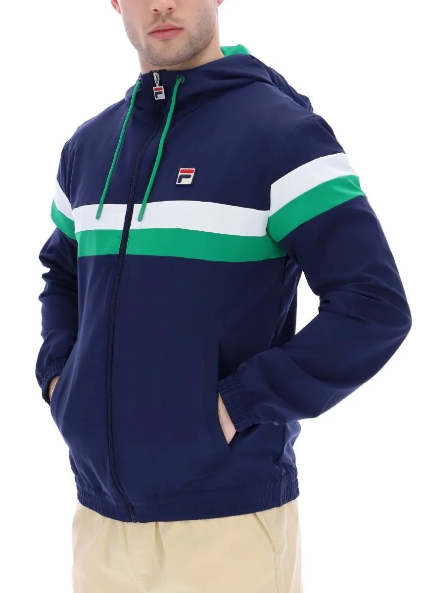 Fila Umpire Hooded Track Jacket Navy White