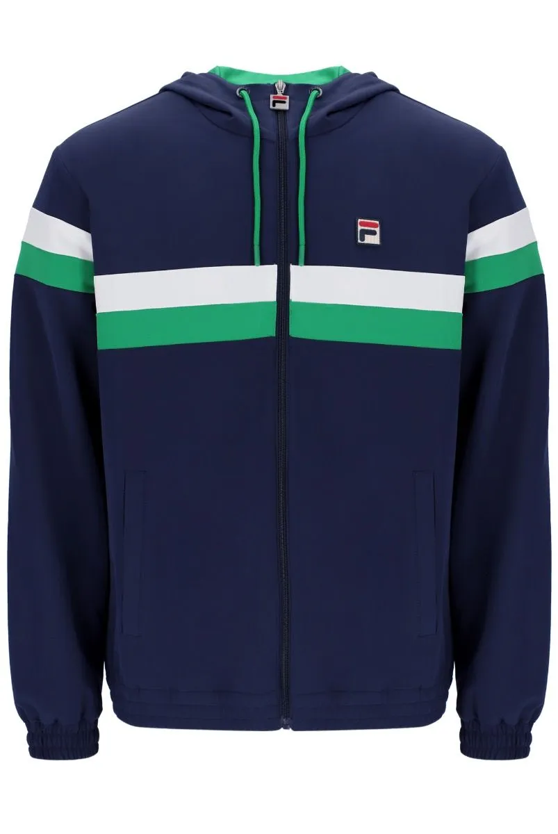 Fila Umpire Hooded Track Jacket Navy White