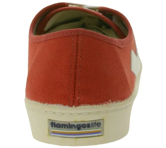 FLAMINGOS LIFE RANCHO RED IVORY Low-Top Sneakers Sustainable Leisure Shoes Everyday Sneakers Made in Spain Red/White