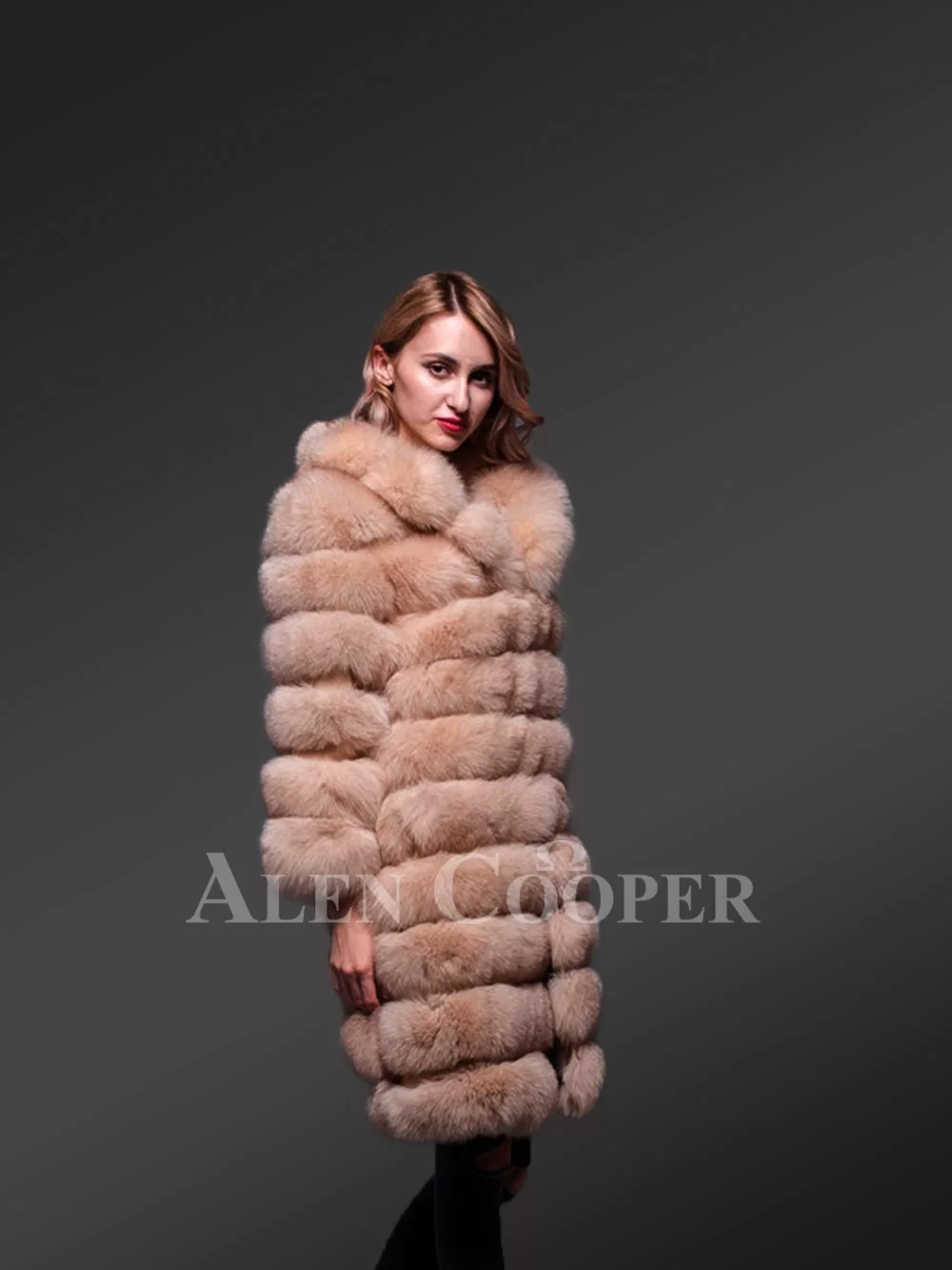 Women's Long Fox Fur Coat