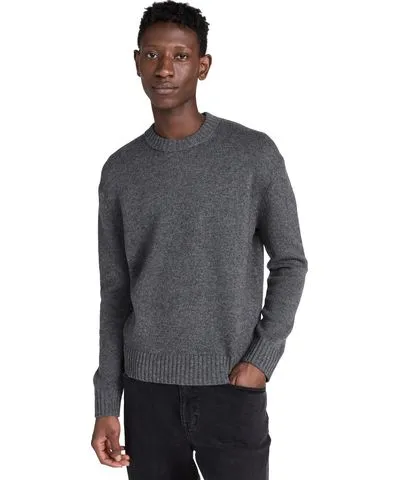 XL Light Grey Melange Wool Cashmere Blend Sweater by Frame