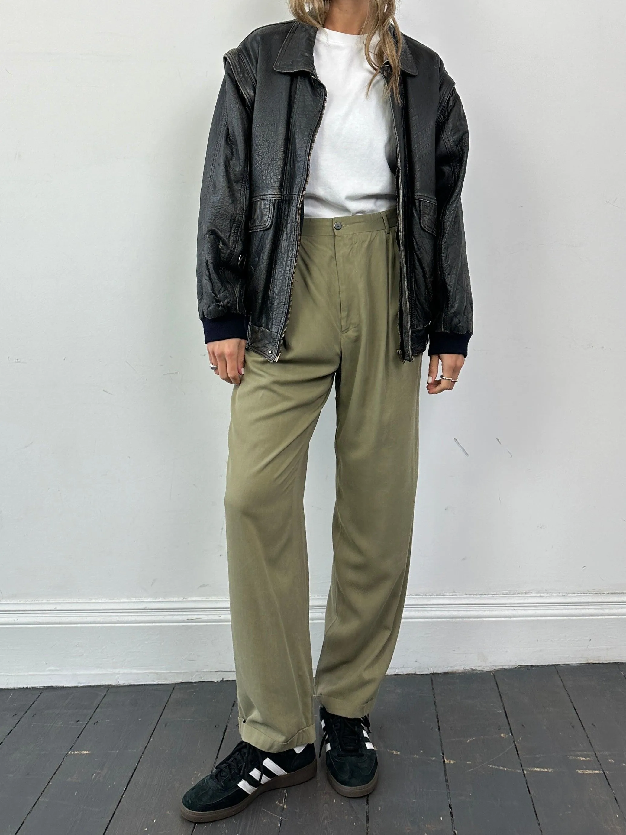 Gianni Versace Versus Silk High Waisted Trousers